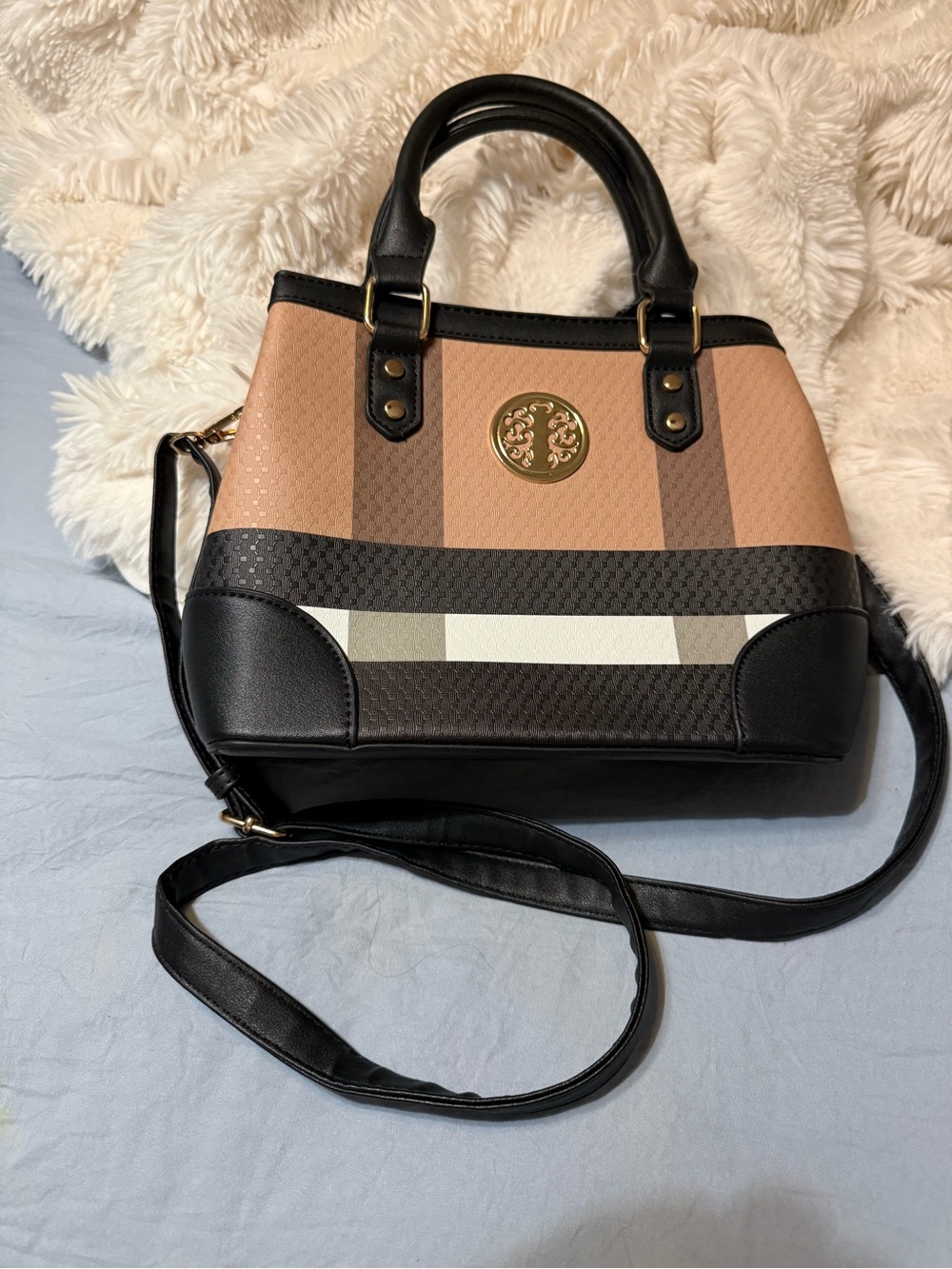 Le Bag Structured Tote Handbag with Shoulder Strap